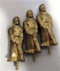 VINTAGE ALL BRASS NINE MENS MORRIS GAME - COMPLETE WITH ALL PIECES - VINTAGE GAM